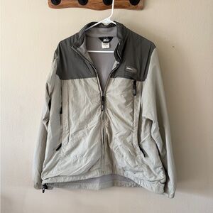 REI Co-op Colorblock Windbreaker Jacket Two Tone Gorpcore Granola Girl size L